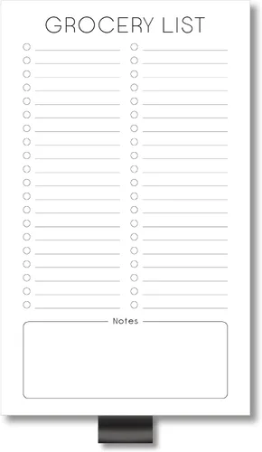 Vista 8 de Evercio Lista de comestibles Bloc de notas magnético para refrigerador Para listas de compras, bloc de notas minimalista para refrigerador