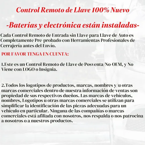 Vista 5 de SUPALAND Llave de mando a distancia para auto, reemplazo para Jeep Grand Cherokee 2014-2022 Dodge Durango, botón de inicio con 5 botones, control