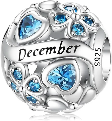 Vista 17 de Abalorio de Piedra Natal de Trébol de la Suerte 925 Plata de Ley para Pulseras y Collares de Pandora Joyería para Mujeres Regalos de Cumpleaños