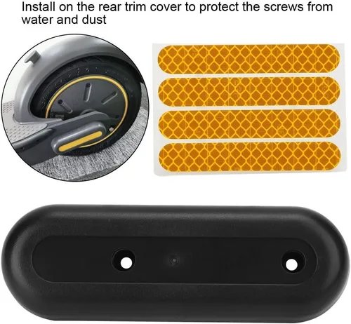 Vista 3 de Cubierta protectora para cubo de rueda y calcomanías reflectantes, carcasa protectora E-Scooter con adhesivo reflectante para G30