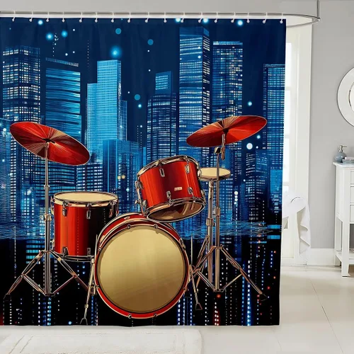 Vista 7 de Cortina de ducha con diseño de calavera de azúcar para niños y niñas, cortina de baño con rosas y rosas, decoración de habitación femenina