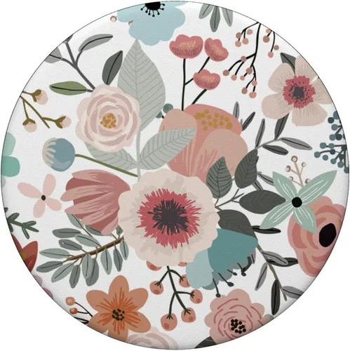 Vista 3 de Colorido jardín de flores silvestres Boho Botánico Patrón Floral PopSockets Estándar PopGrip