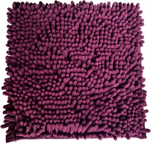 Vista 10 de Alfombra escolar de chenilla, 100% microfibra, con respaldo antideslizante para decoración de casillero (negro, 10 x 10)