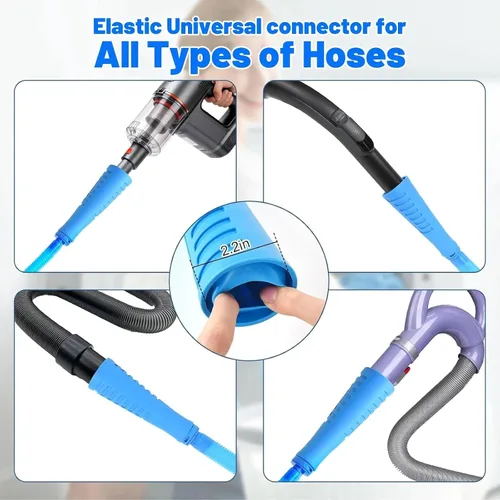 Vista 12 de Kit de limpiador de ventilación de secadora de 5 piezas, accesorio universal para manguera de vacío y cepillo flexible para limpieza rápida