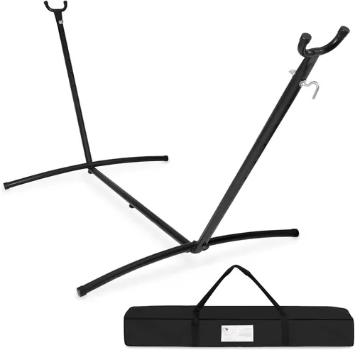 Vista 8 de Soporte para hamaca de acero ahorrador de espacio, 9 pies, portátil con funda de transporte, ideal para el aire libre, Azul