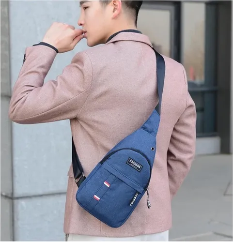 Vista 3 de Bolso bandolera atlético de moda, bolso versátil para el pecho para hombres y mujeres, mochila de hombro perfecta para gimnasio y viajes