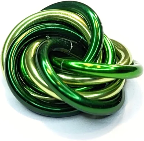 Vista 44 de Bola Fidget Möbii (MultiColor): Herramienta de juguete silenciosa para aliviar el estrés, ansiedad y estimular el ADHD para el hogar, viajes Cromo