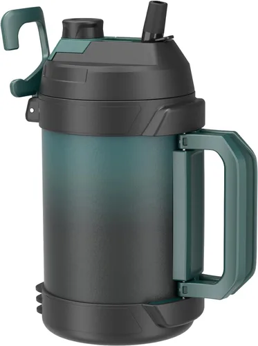 Vista 13 de Zukro Jarra de agua de 1 galón, botella de agua grande con aislamiento de triple pared de un galón con popote y boquilla, mantiene el frío 48 horas