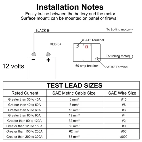 Vista 6 de Disyuntor de 100 amperios de 12 V a 48 V CC con botón de interruptor de reinicio manual para motor de arrastre de barcos, vehículos de remolque