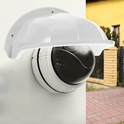 Vista 2 de Cámara de seguridad universal Sun resistente a la intemperie techo protector cámaras domo al aire libre Stick Up soporte de cámara compatible