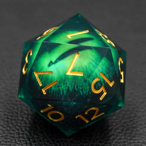 Vista 23 de Dados de mazmorras y dragones D20,3.346 in Dragon Eye D20,Dados de núcleo líquido para TTRPG