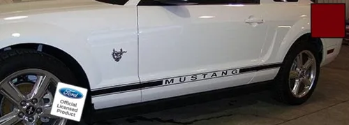 Vista 5 de Adhesivos de rayas laterales para puerta de panel basculante para Ford Mustang Negro (brillo) - RH - CB