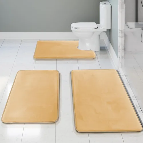 Vista 115 de Clara Clark tapete para baño, regadera o tina, de gomaespuma, negro, antiderrapante Camel Oro