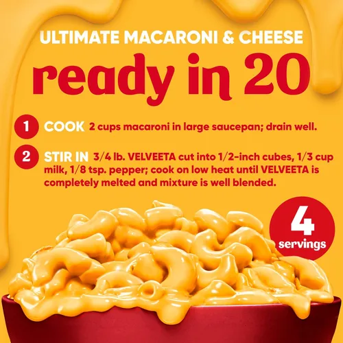 Vista 7 de Velveeta Original - Queso pasteurizado de receta original, bloque de 16 onzas