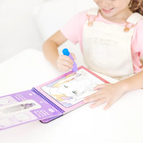 Vista 7 de Melissa & Doug On the Go Water Wow! Almohadilla reutilizable para actividades de revelación de agua, maquillaje y manicura