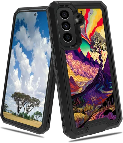 Vista 111 de Funda para Samsung S23 FE Galaxy S23 FE 2 en 1 PC duro de doble capa TPU suave a prueba de golpes Funda protectora para Samsung Galaxy S23 FE 6.4