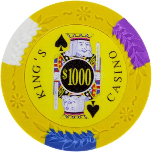 Vista 11 de Brybelly King's Casino Premium - Fichas de póquer de 0.49 oz, compuesto de arcilla pesada – Paquete de 50