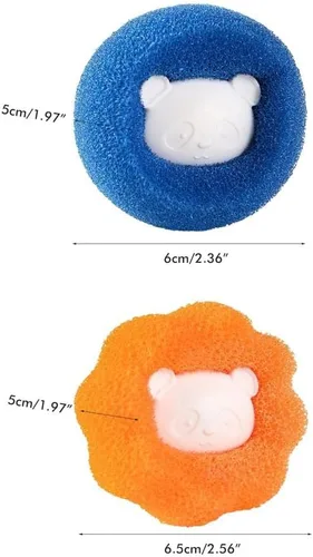 Vista 2 de Enfudid Removedor de pelo de mascotas para lavandería, bolas de lavado reutilizables para lavar la secadora, lavar pelos de mascotas, bola