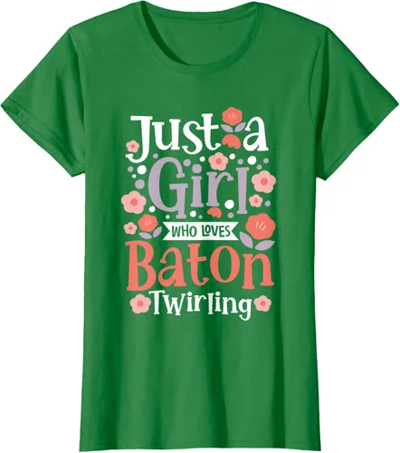 Vista 39 de A Girl Who Loves Baton Twirling - Camiseta de giro Majorette Twirler, Negro
