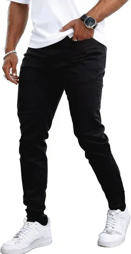 Vista 7 de GINGTTO Skinny Jeans Hombre Slim Fit Stretch Pierna cónica 28/30/ 32 in Beige