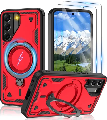 Vista 66 de Gritup fro Funda para Google Pixel 9A, funda protectora magnética de grado militar compatible con Mag-Safe, 2 protectores de pantalla HD, soporte
