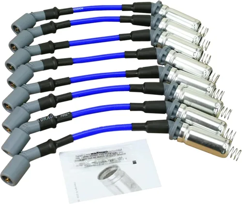 Vista 2 de DRAGON FIRE PERFORMANCE Power Pack Set Bobinas de Encendido Cuadradas Iridium Bujías de 0.335 in Cables de enchufe compatibles con GEN V LT1 LT