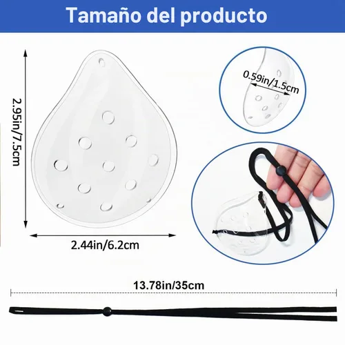 Vista 5 de AMZVIO - 2 protectores de ojos para después de cirugía de cataratas, parche transparente transpirable ventilado con correa ajustable, cubierta