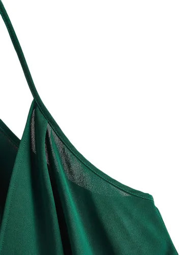 Vista 4 de SheIn - Camiseta envolvente con diseño retorcido en la parte delantera para mujer, camiseta sin mangas y tirantes delgados