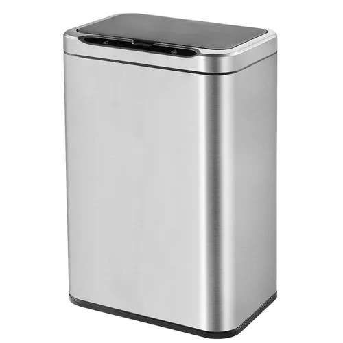 Vista 19 de ELPHECO Basurero de acero inoxidable para oficina, con sensor de movimiento, sin contacto, cubo de basura inteligente automático para cocina, Verde
