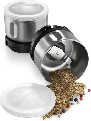 Vista 5 de KitchenAid BCG111ER - Molinillo de café con cuchilla, color rojo imperio, 4 onzas y kit de accesorios para molinillo de especias, acero inoxidable