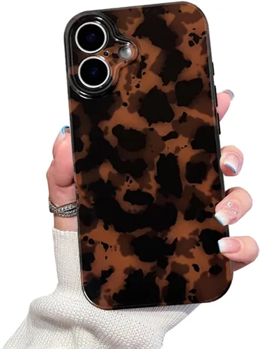 Vista 10 de Bonita funda de teléfono para iPhone 11, estampado de leopardo y guepardo Amber Tortoiseshell Pattern,Full Camera Protective,Slim Shockproof