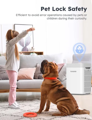 Vista 9 de Nuwave Purificadores de aire para dormitorio del hogar hasta 1361 pies cuadrados, purificador de aire portátil con sensor de calidad del aire