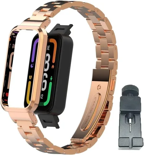 Vista 11 de Correa compatible con Xiaomi Redmi Smart Band Pro, Redmi Smart Band Pro de acero inoxidable, correas de repuesto de metal, accesorios para Xiaomi