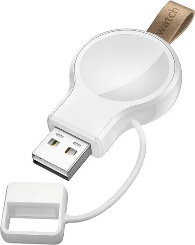 Vista 8 de LVFAN Cargador para Apple Watch, cargador portátil para iWatch, cargador inalámbrico USB de carga rápida, cargador magnético inalámbrico de viaje