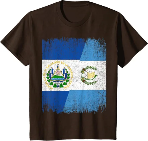 Vista 38 de Camiseta Half El Salvador Bandera de Guatemala con raíces guatemaltecas