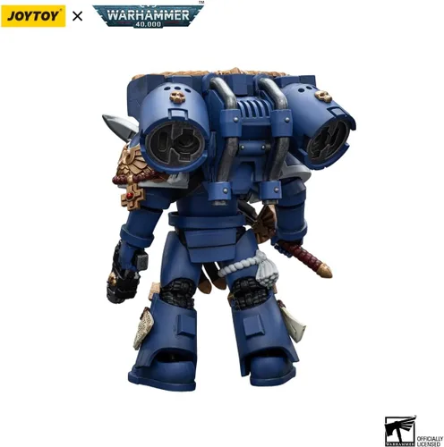 Vista 7 de Warhammer 40K: Ultramarines Vanguard Veteran Sergeant Figura de acción a escala 1:18