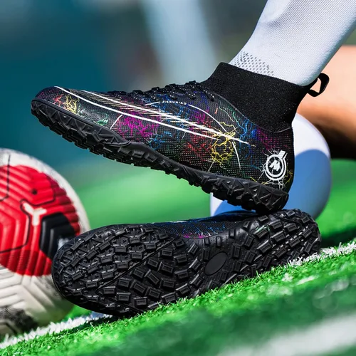 Vista 5 de Zapatos de fútbol para niños, para interiores, fútbol sala, césped, jóvenes, botines de fútbol para niños, botas de fútbol para entrenamiento al