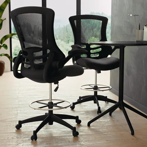 Vista 6 de Flash Furniture - Sillas de malla para oficina Malla Negra