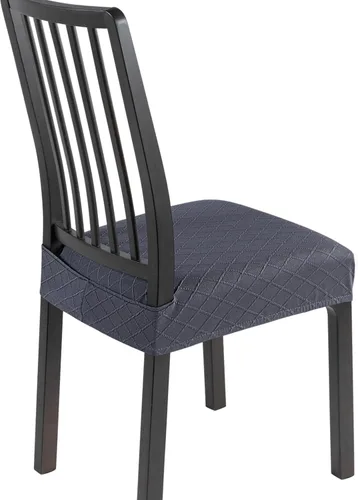 Vista 28 de SearchI Juego de 2 fundas de asiento elásticas para sillas de comedor, suaves, extraíbles y lavables, para sillas de comedor, protector de asiento