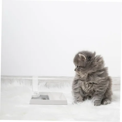 Vista 6 de Dispensador de agua de doble tazón para gatos y perros, alimentador automático para mascotas, botella de hidratación