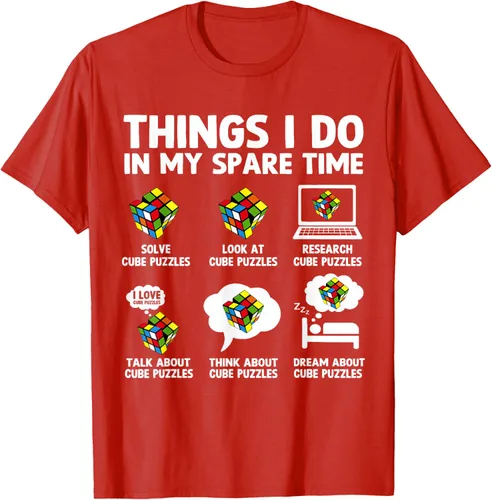 Vista 75 de Things I Do in My Spare Time Cube Puzzle Speed Cubing Camiseta