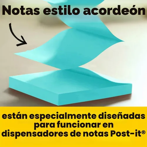 Vista 5 de Post-it Dispensador de notas, diseño geométrico, 1 dispensador, 1 bloc, 45 Negro