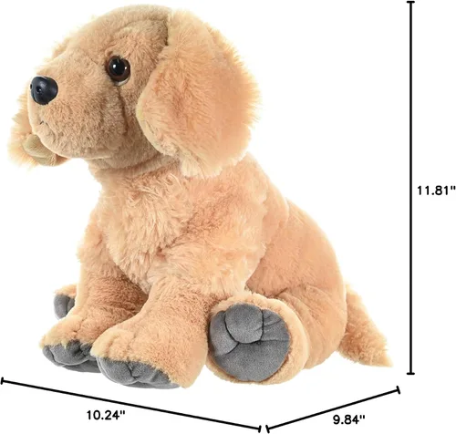 Vista 5 de Wild Republic, Peluche Golden Retriever, animal de peluche, regalos para niños, tienda de mascotas, 12 pulgadas