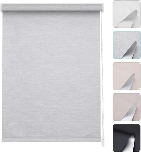 Vista 14 de Changshade Cortinas enrollables de tamaño personalizado con cordón, persianas enrollables para ventanas con filtro de luz y aislamiento térmico