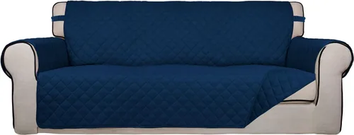 Vista 50 de PureFit - Funda de sofá acolchada reversible, protector de muebles impermeable, funda de sofá lavable con espuma antideslizante y correas elásticas