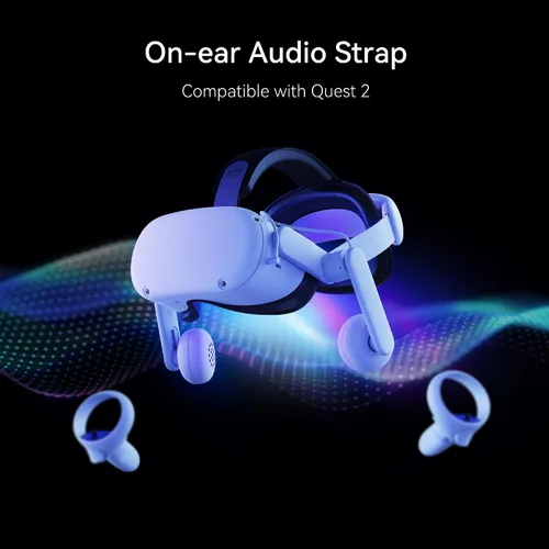 Vista 7 de KIWI design Correa de cabeza para auriculares compatible con accesorios Quest 2 correa de audio en la oreja Elite de repuesto para efectos de sonido