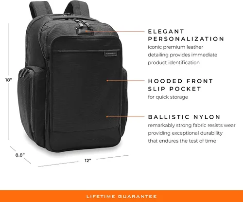 Vista 2 de Briggs & Riley Mochila Traveler, color negro, Negro