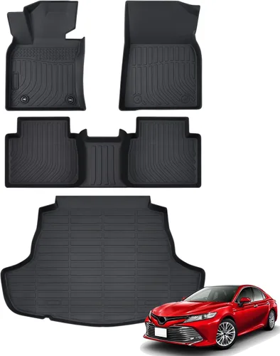 Vista 45 de Alfombrillas para suelo de Dodge Durango 2016-2025 2026 de 6 asientos, protector de carga para todo tipo de clima, TPE resistente, impermeable