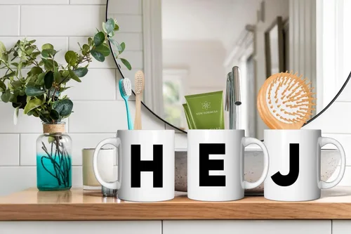 Vista 7 de Retreez Taza con monograma con monograma del alfabeto de la A a la Z con inicial, tazas de café de cerámica de 11 onzas – Agradecimiento