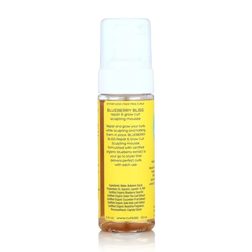 Vista 3 de Curls Blueberry Bliss - Mousse para esculpir – 5.75 onzas, para cabello texturizado, enrollado y rizado, mousse para peinar el cabello, ideal